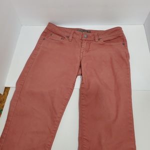 Prana Kara Jeans Womens 2/26 Pink Coral Organic Cotton